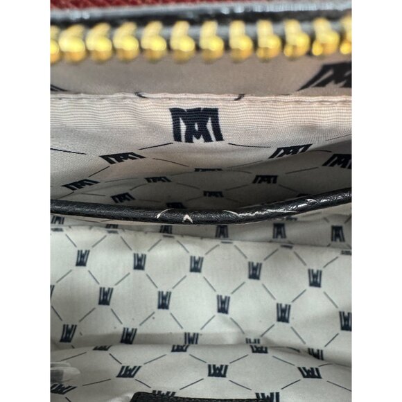 Antonio Melani Colorblock Berry & Pink Tote Bag With Tassel Keychain And Gold Ac - Picture 6 of 12